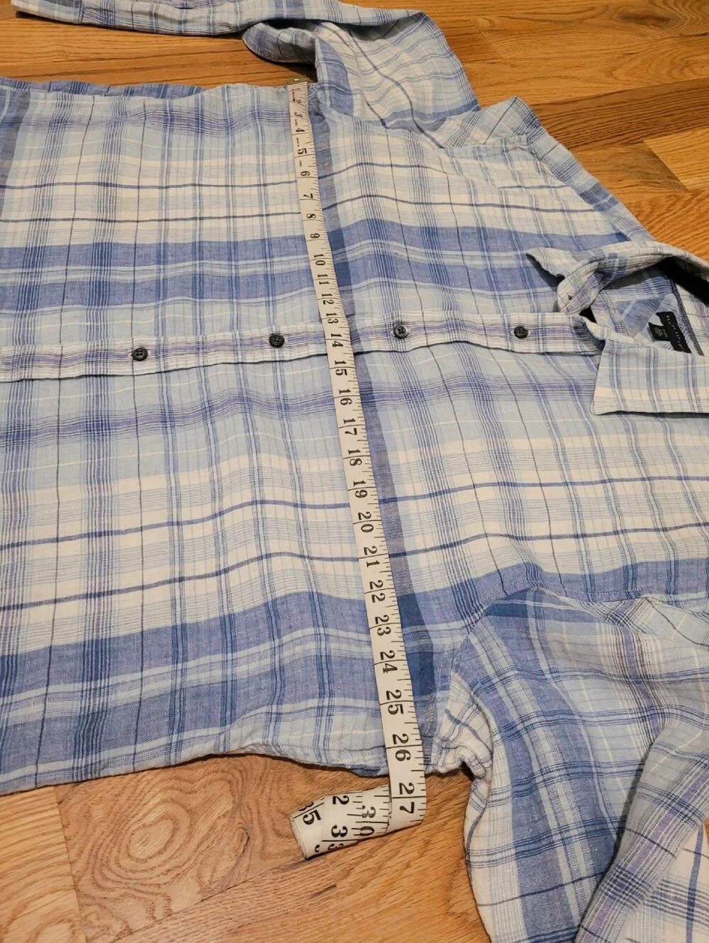 Banana Republic | Light Blue and White Plaid Shirt - XXL
